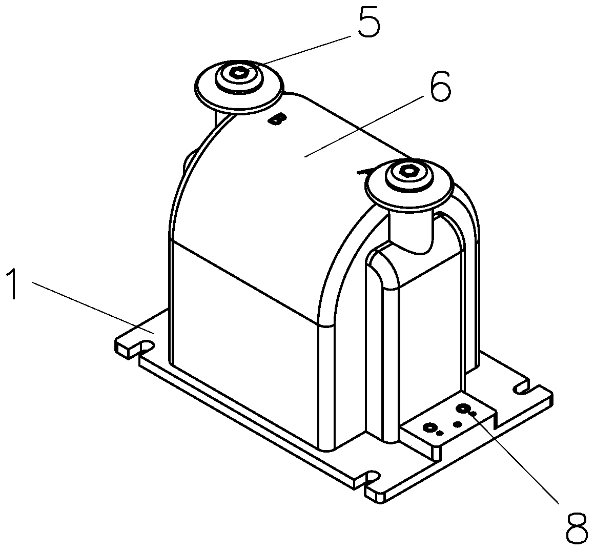 Nylon insulated voltage transformer