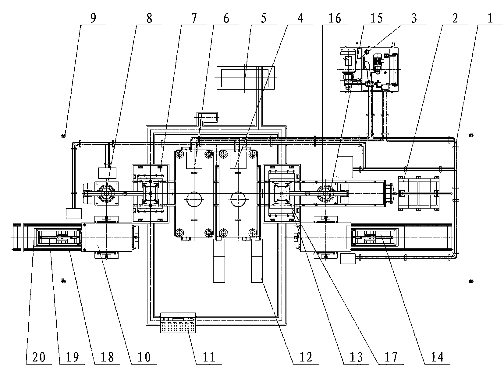 Automatic punching and discharging machine for large-area zinc electrolyzing cathode plate