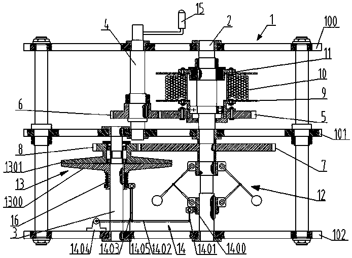 Centrifugal high-rise escape device and working method thereof