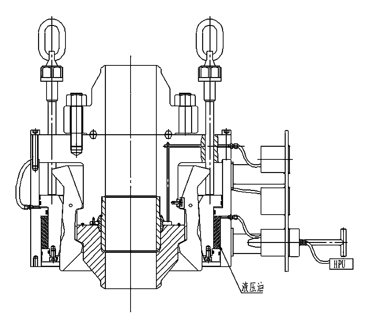 Hydraulic type submarine pipeline connector