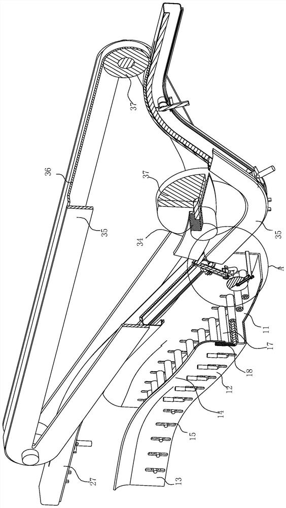 A single piece meat unloader with positioning mechanism