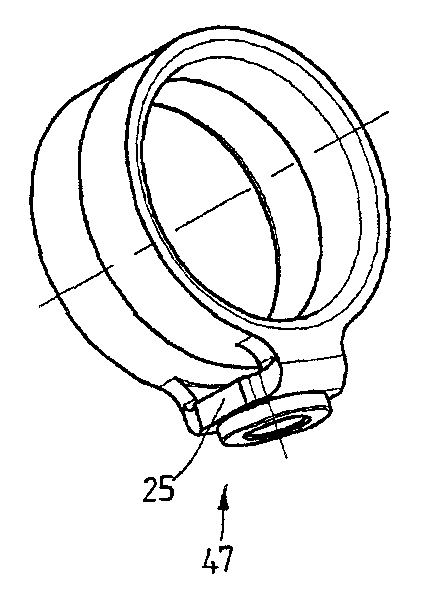 Tubular body, especially a joint eye for piston-cylinder unit