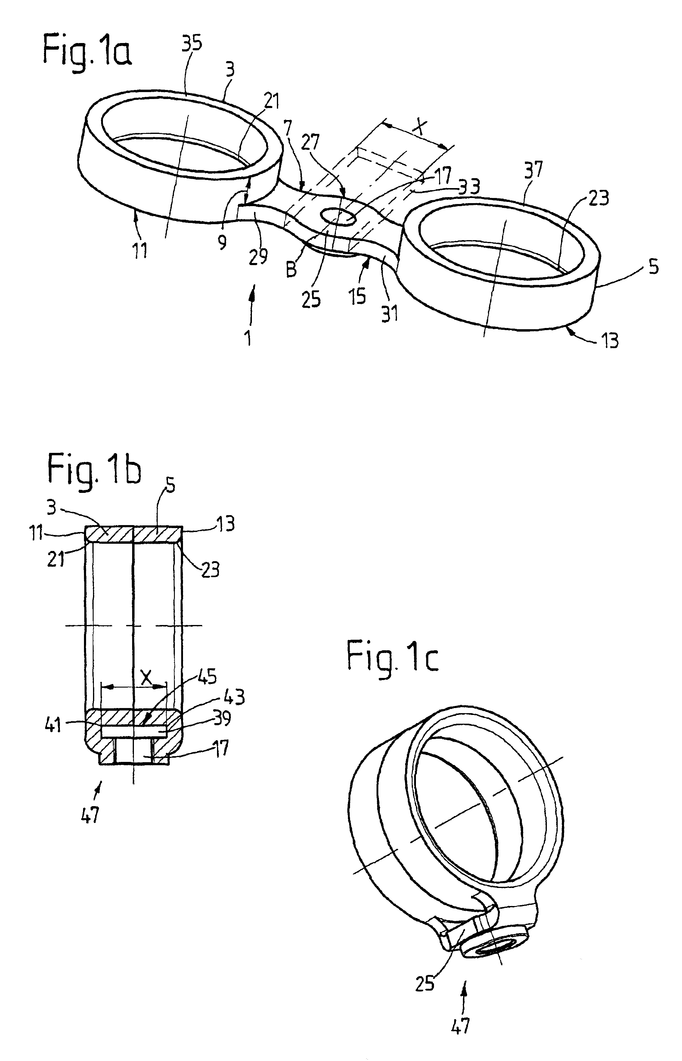 Tubular body, especially a joint eye for piston-cylinder unit