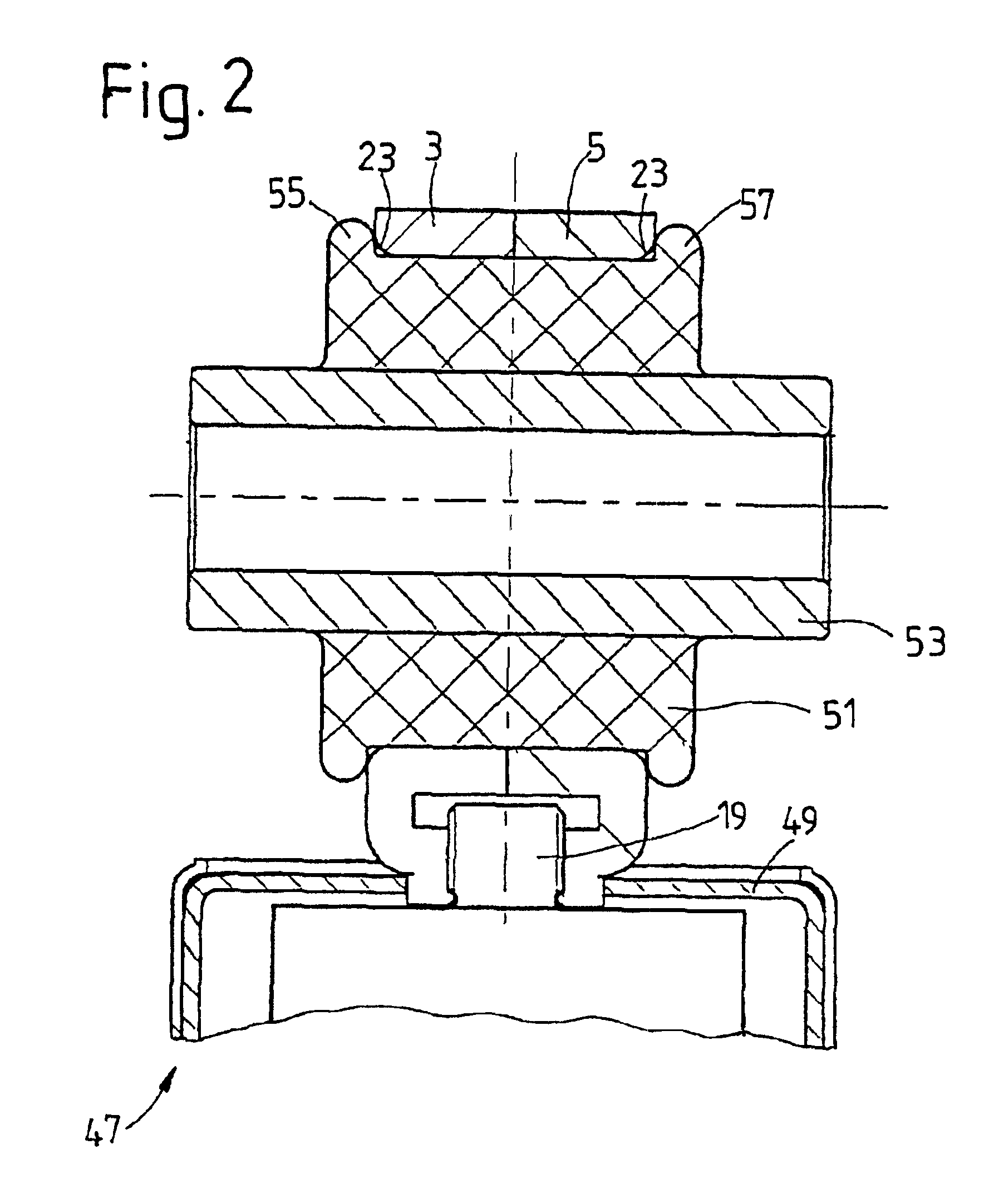 Tubular body, especially a joint eye for piston-cylinder unit