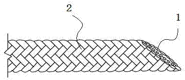Offshore underwater component device mooring cable and manufacturing method thereof