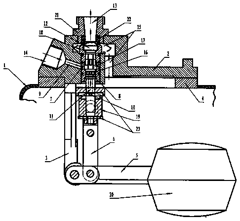 Compressed-air liquid lifting device with counterweight steering valve