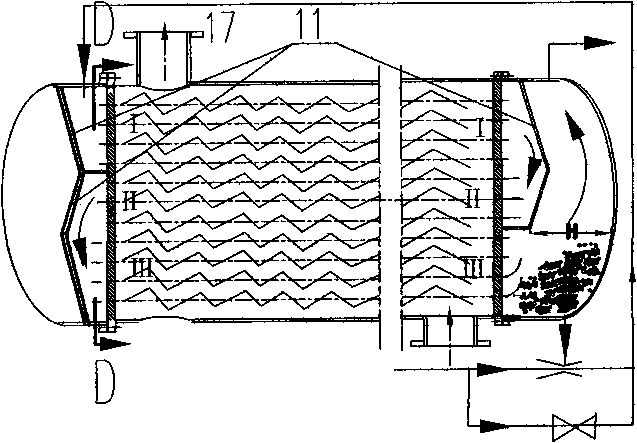 Vibratory spiral fluidized horizontal shell-and-tube heat exchanger