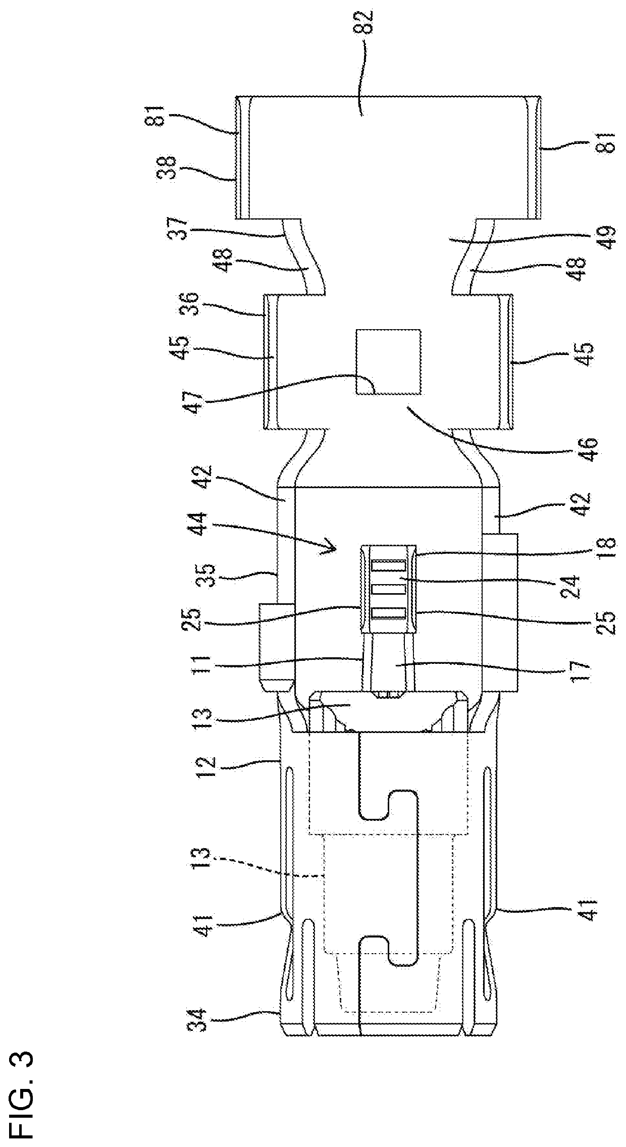 Terminal fitting for coaxial connector