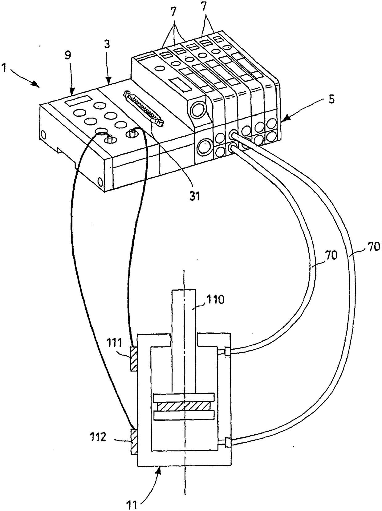 Modular control device for solenoid valve islands, particularly for the actuation of actuators