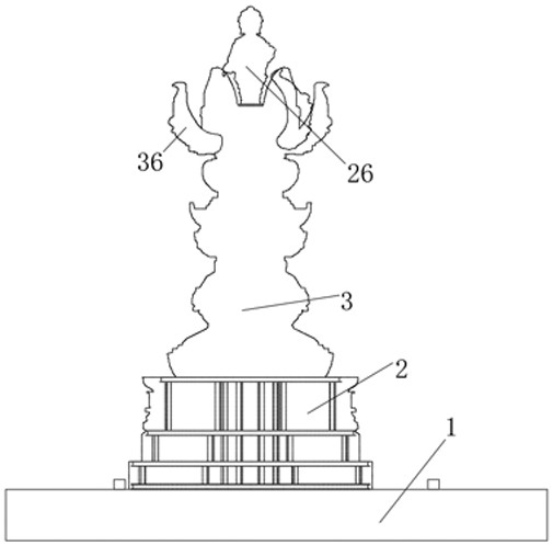 Dynamic sculpture provided with driving mechanism