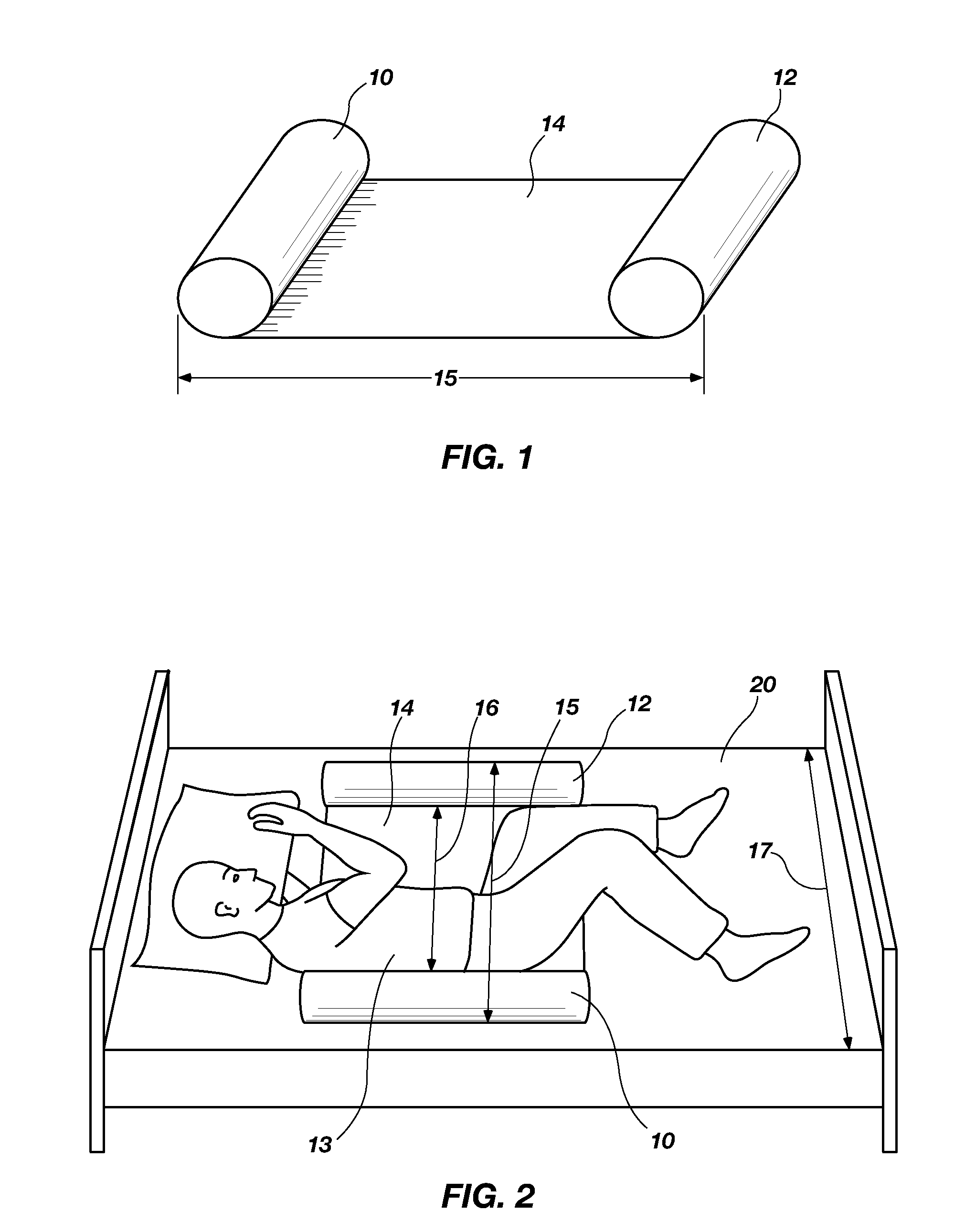 Suspended back pillow for sustaining a side sleeping position