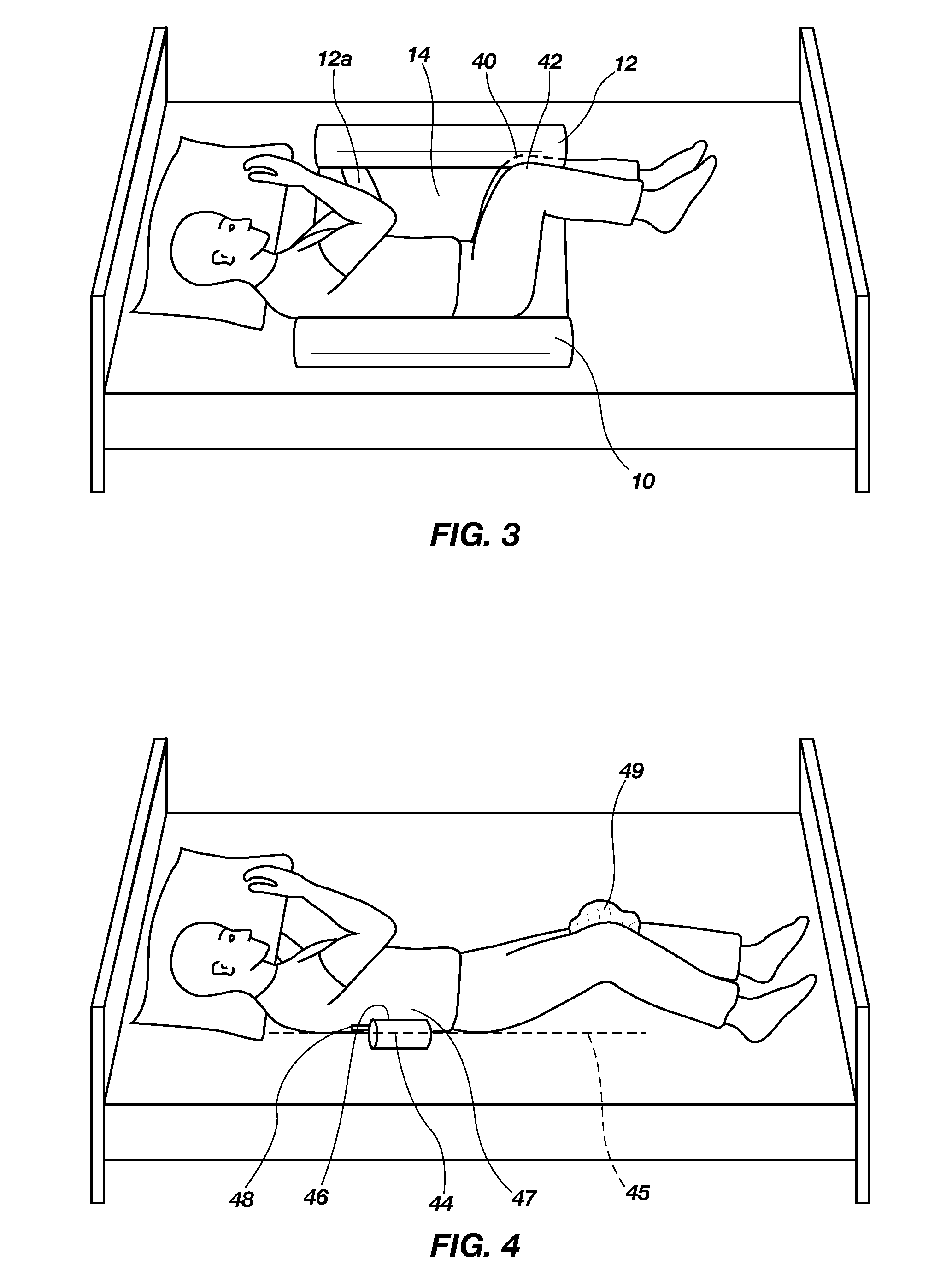 Suspended back pillow for sustaining a side sleeping position