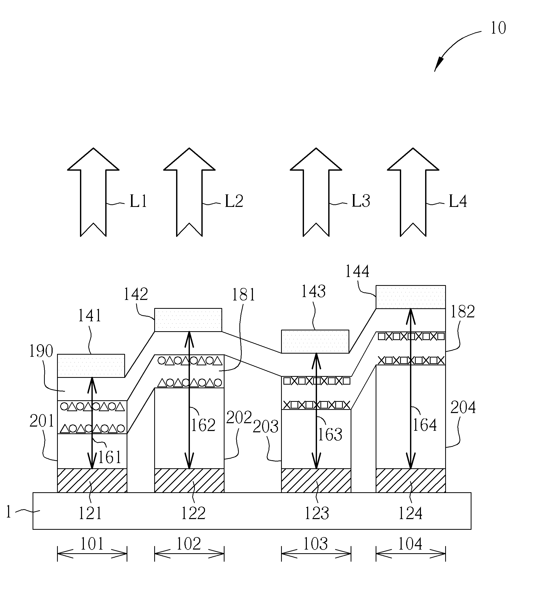 Pixel structure of an electroluminescent display panel