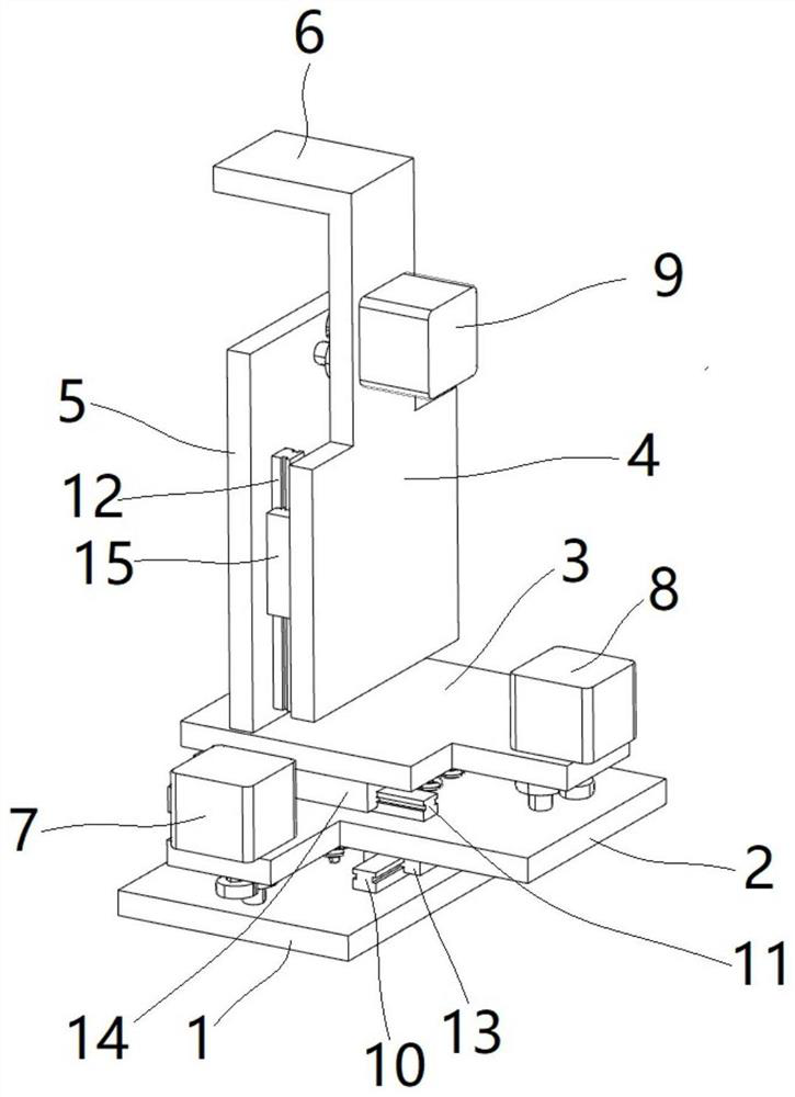 Guide rail structure and chip testing machine