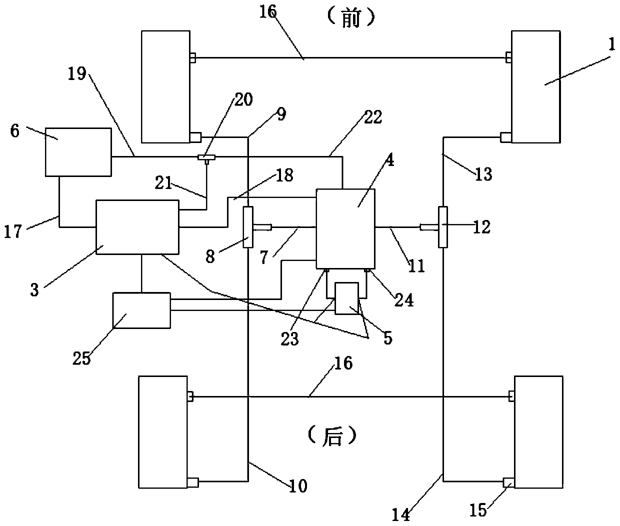 Vehicle anti-leaning self-balance system with double-acting hydraulic shock absorbers