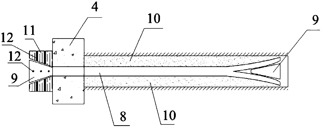 Bamboo anchor rod-living stump combined slope protection structure and construction method thereof