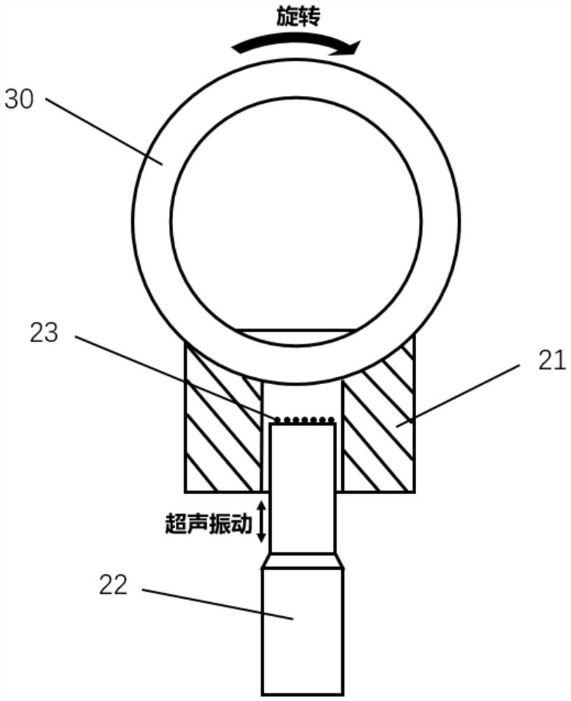 Aero-engine bearing inner ring ultrasonic impact surface nano strengthening device and method