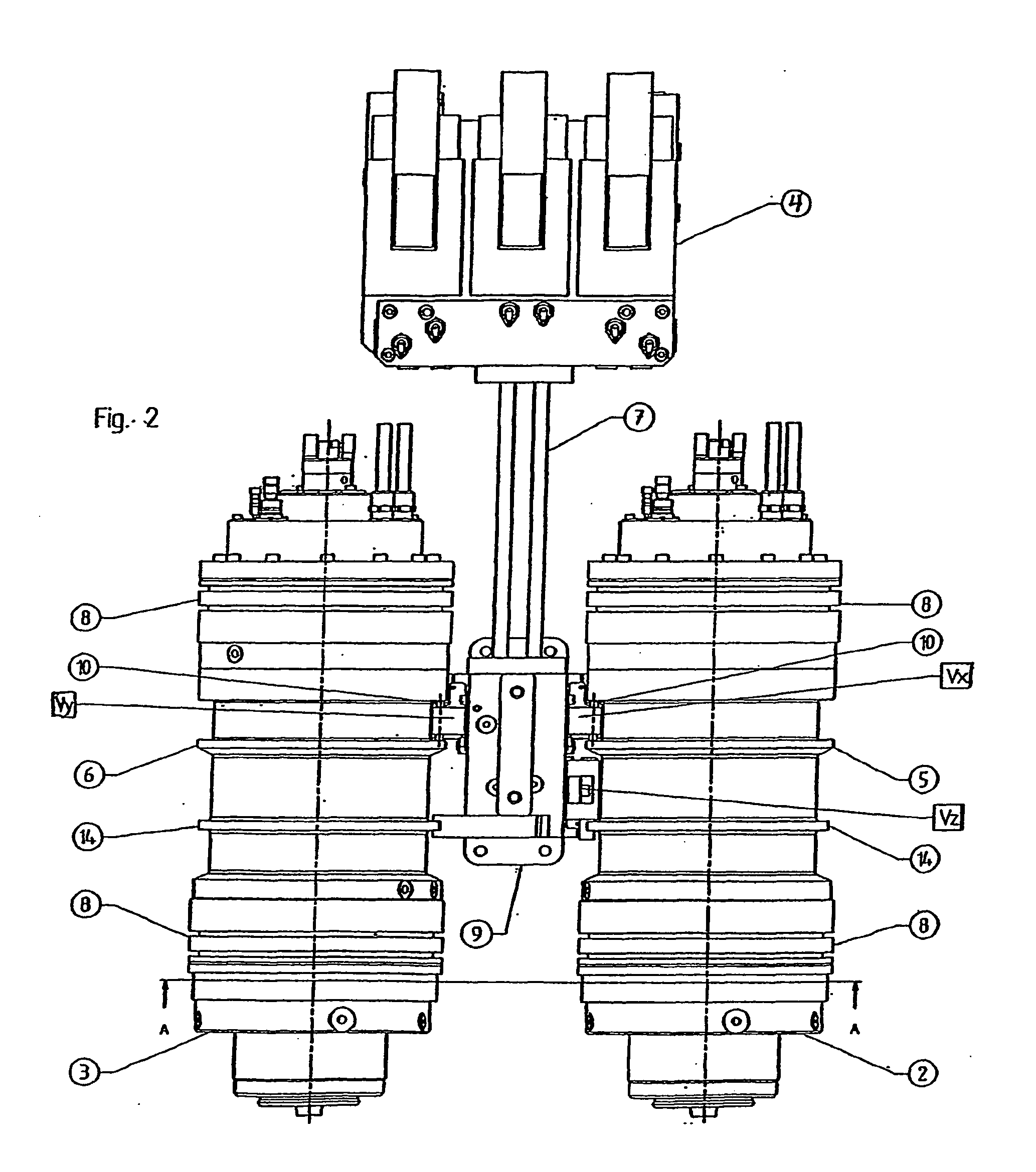 Machine tool comprising parallel tool spindles that can be repositioned in relation to one another
