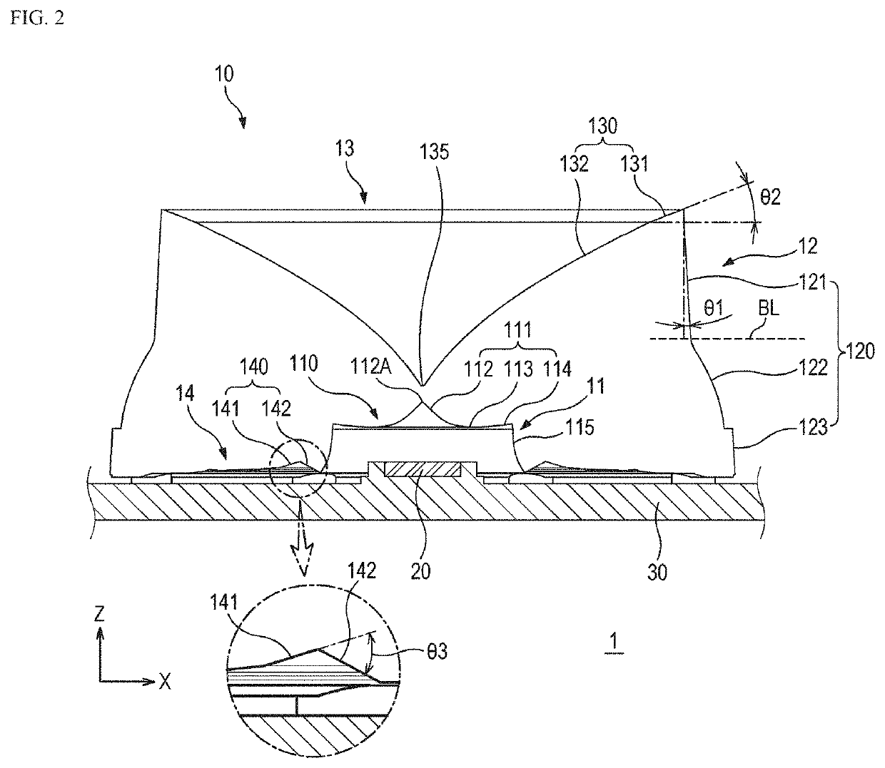 Reflective diffusing lens and light emitting module comprising the same