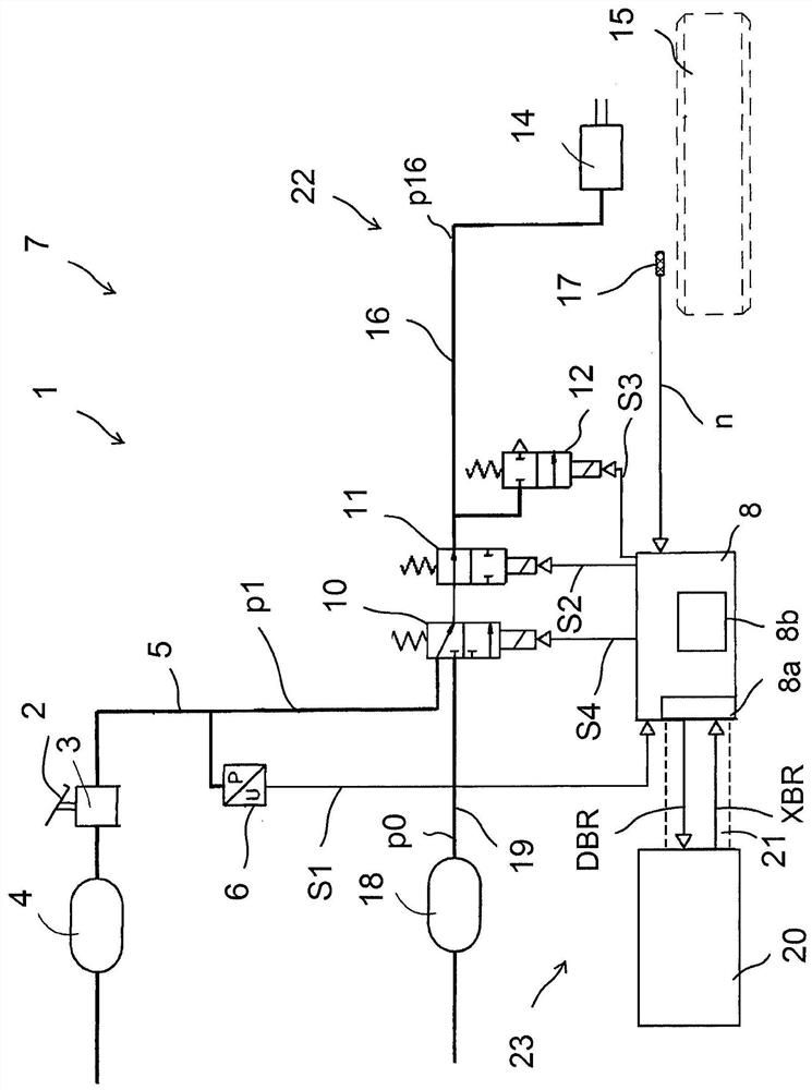 Compressed air braking system for a vehicle and method for controlling such a compressed air braking system