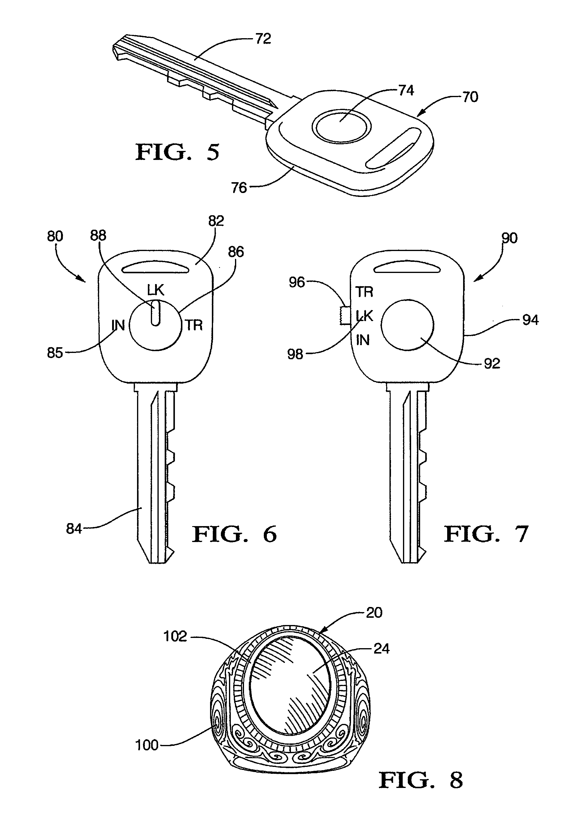 Mini fob with improved human machine interface