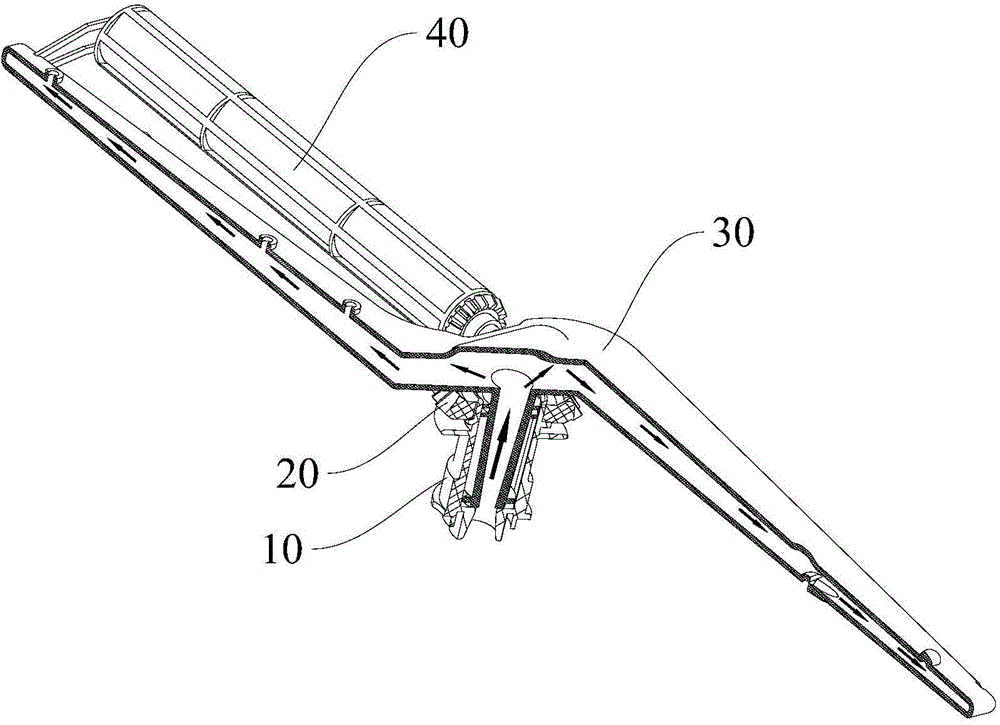 Spraying arm component for dish washer and dish washer