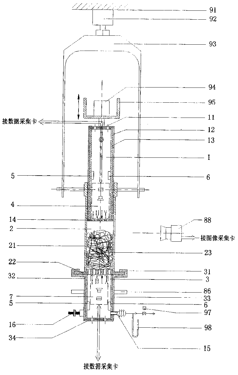 In site synthetic measuring method and apparatus for conductivity of variable density fibre aggregate