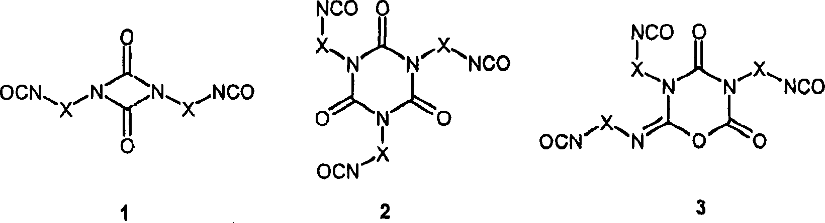 Method for preparing polyisocyanic acid ester