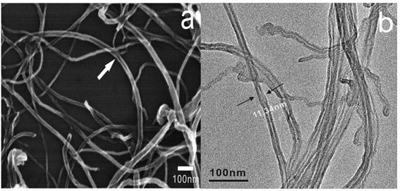 Method for preparing grapheme nano belts by etching carbon nano tubes through water vapor