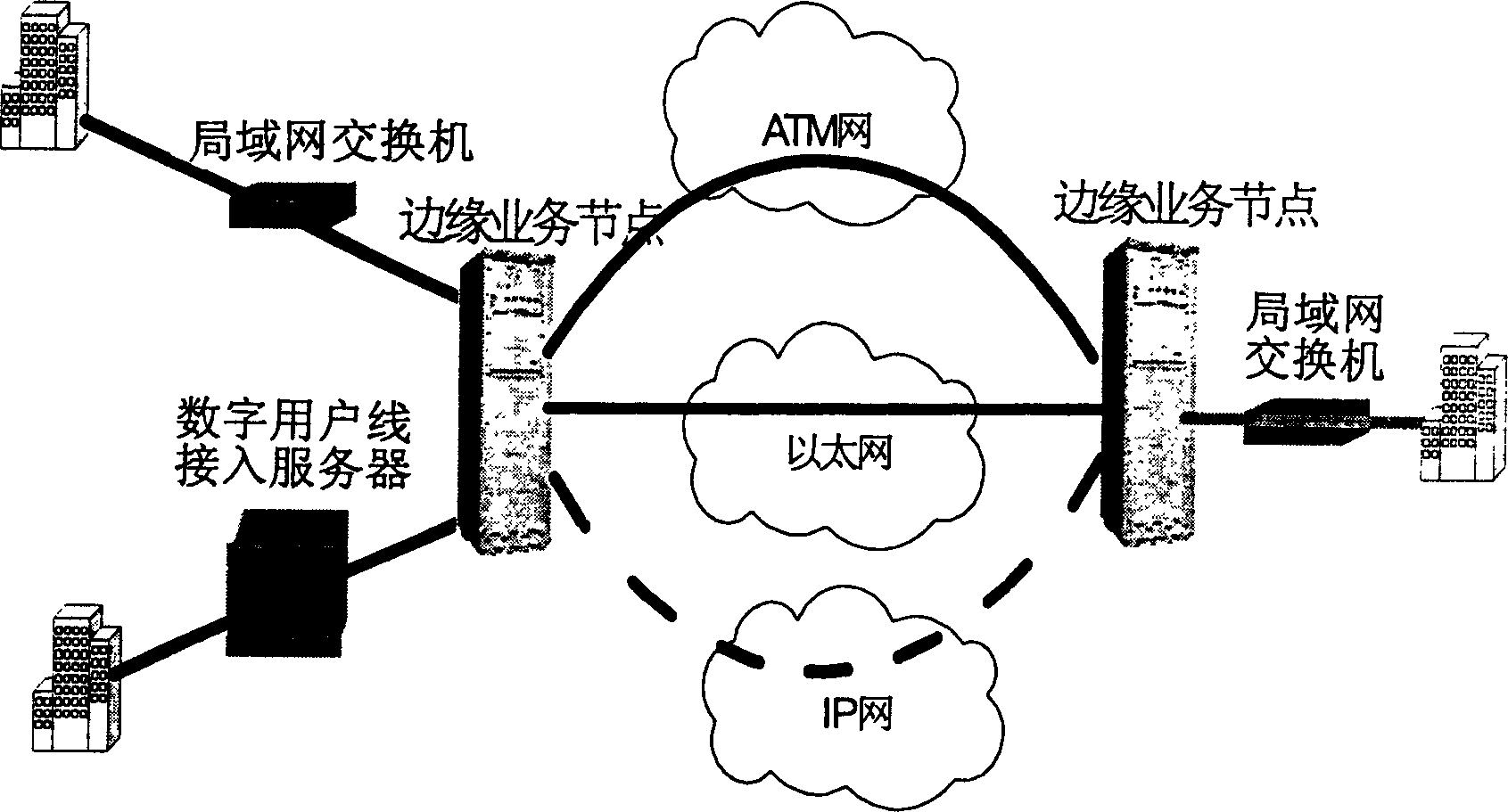 Method for access of IP public net of virtual exchanger system