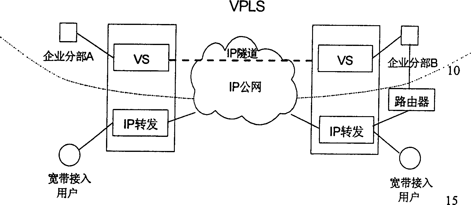 Method for access of IP public net of virtual exchanger system