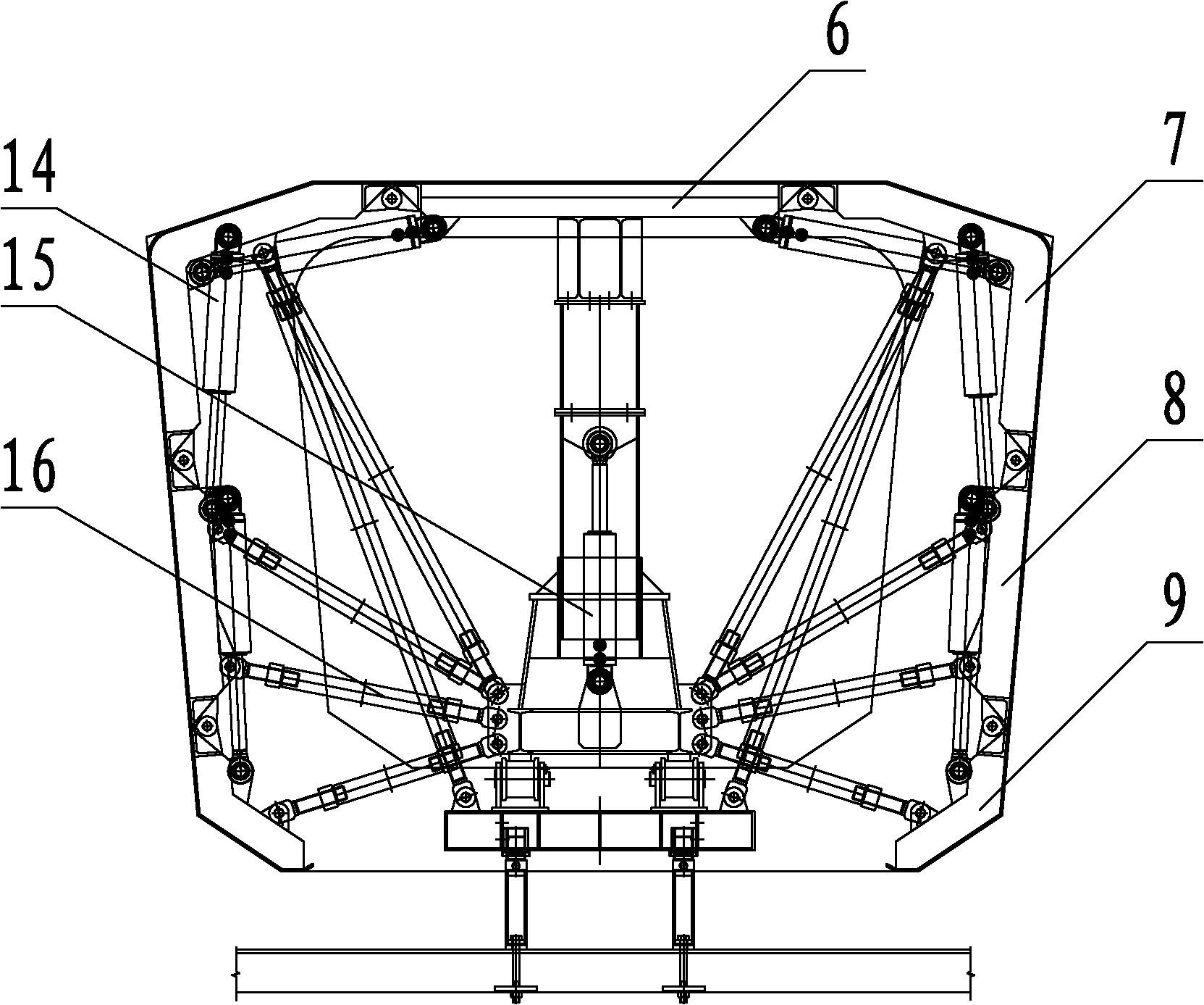 Hydraulic inner mould of single-wire box girder