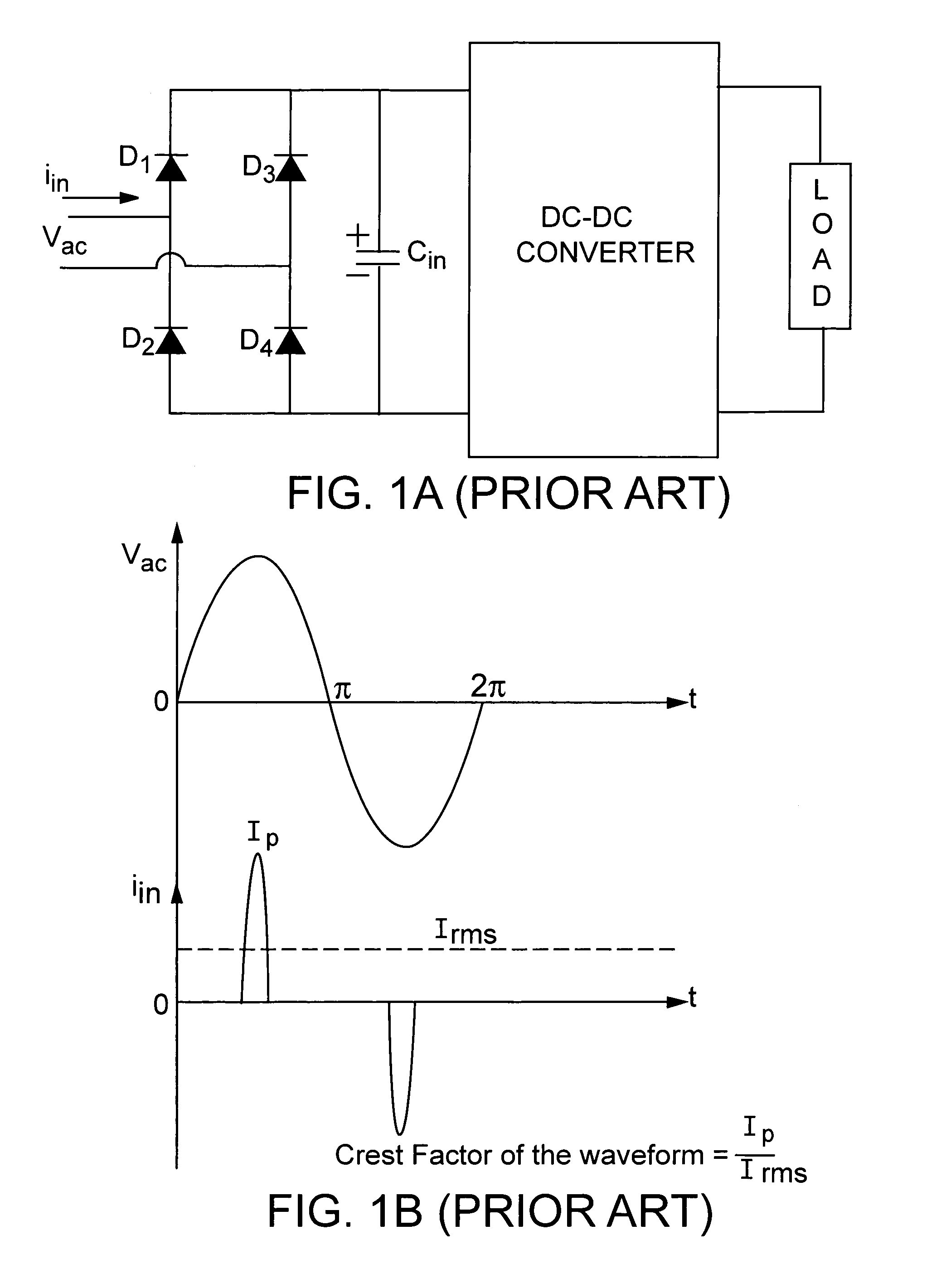 Power converter method and apparatus having high input power factor and low harmonic distortion
