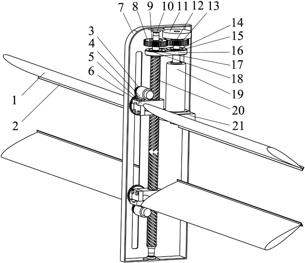 Double-flapping-wing generating set