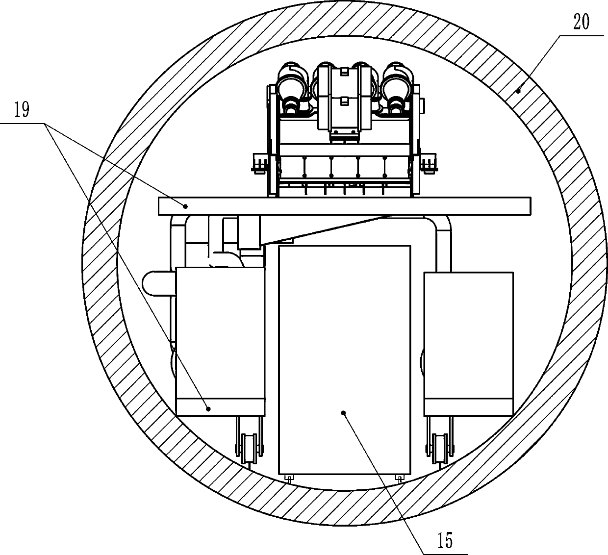 Pull-type solid-liquid separation system for shield tunneling machine and separation method