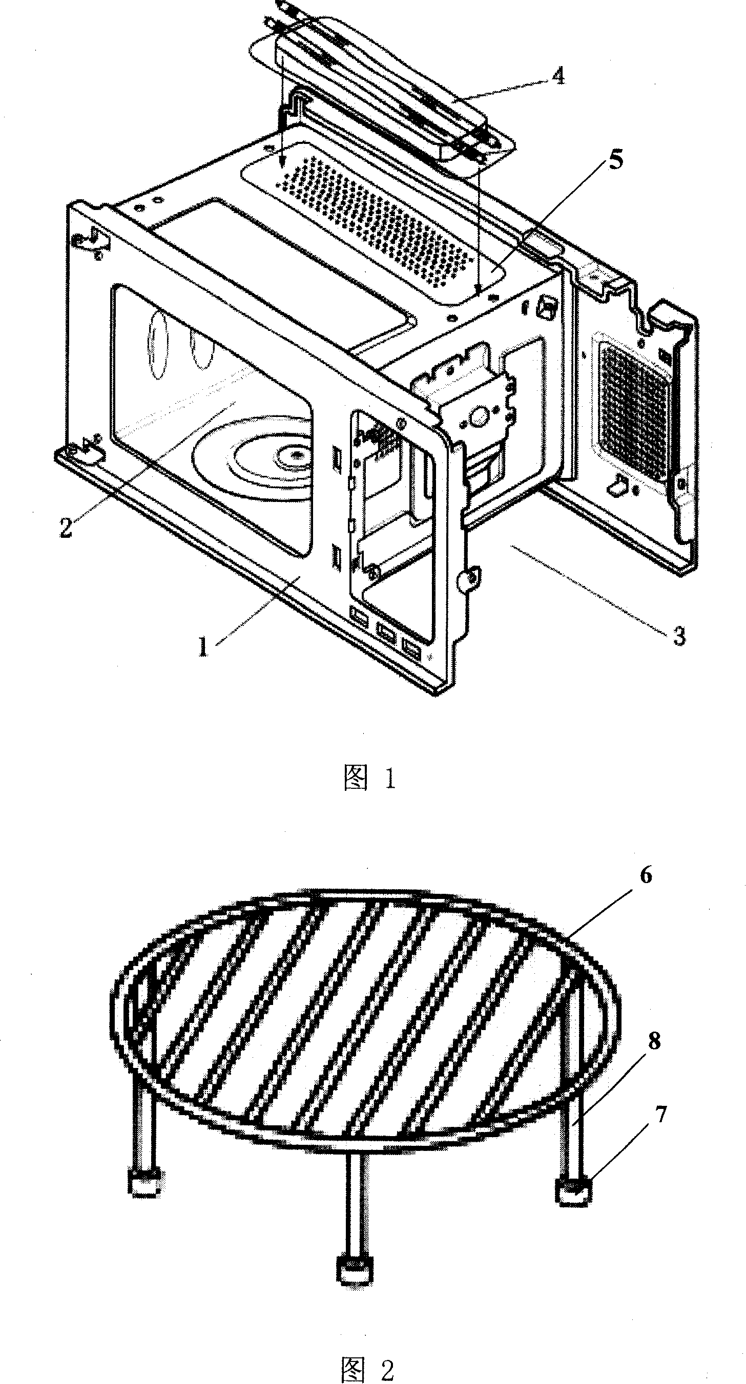 Roasting dish barbecue grill structure with oil stain preventing function