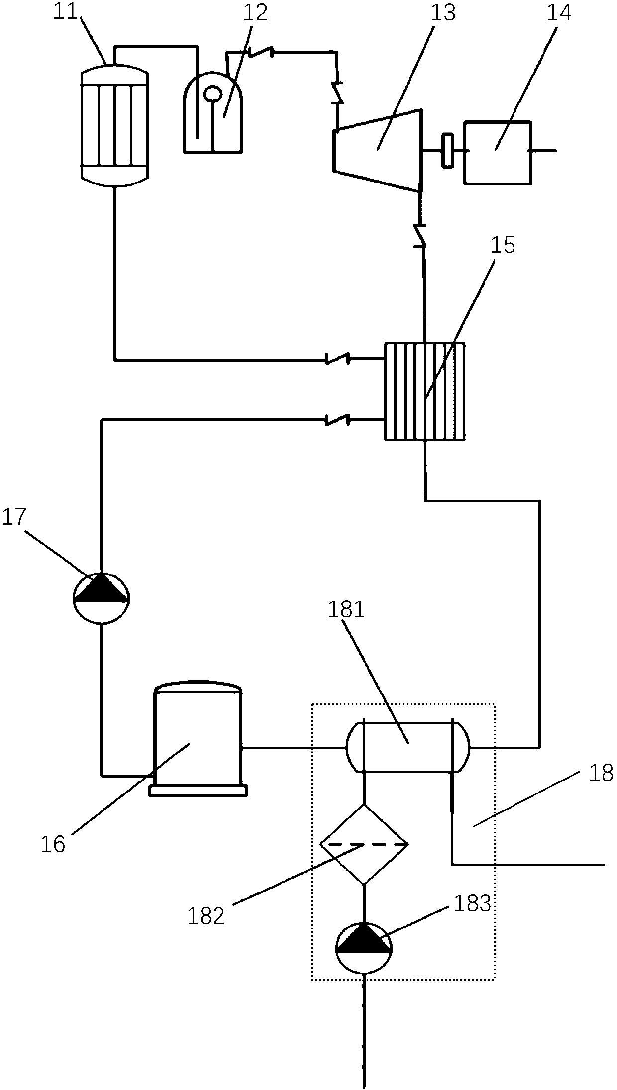 Organic Rankine cycle power generation system utilizing underground water source