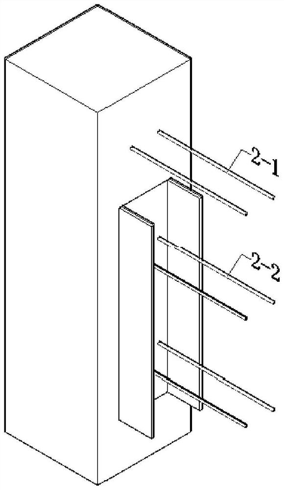 A flexible connection structure and construction method of block filling wall and concrete frame structure