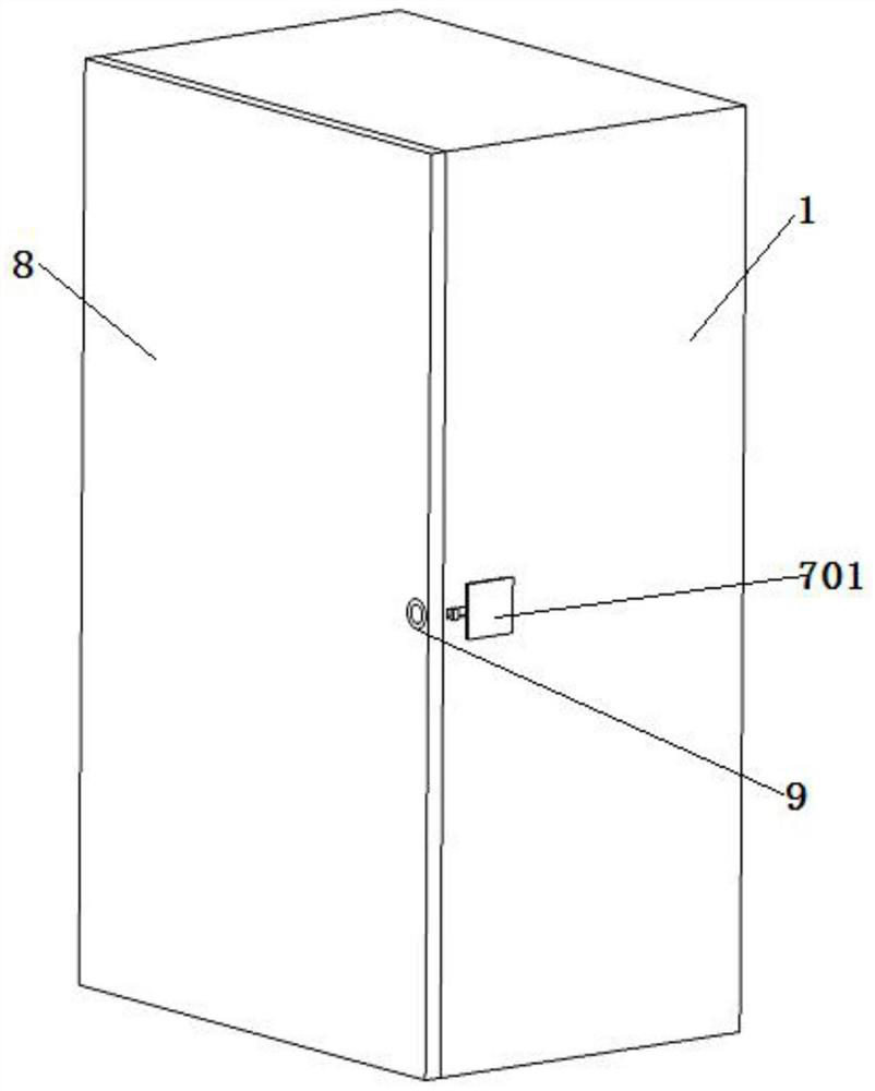 A storage cabinet for emergency power supply with temperature and humidity adjustment applied to urban utility corridors