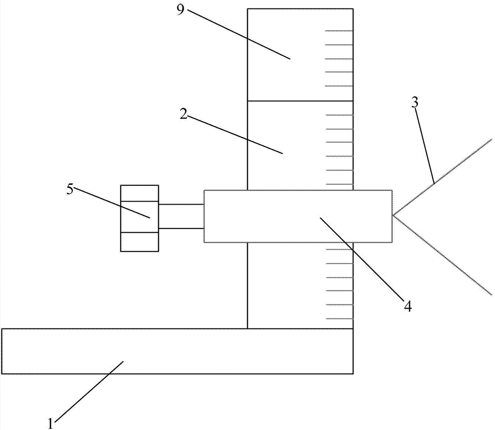 Positioning device for flatting test of square tube