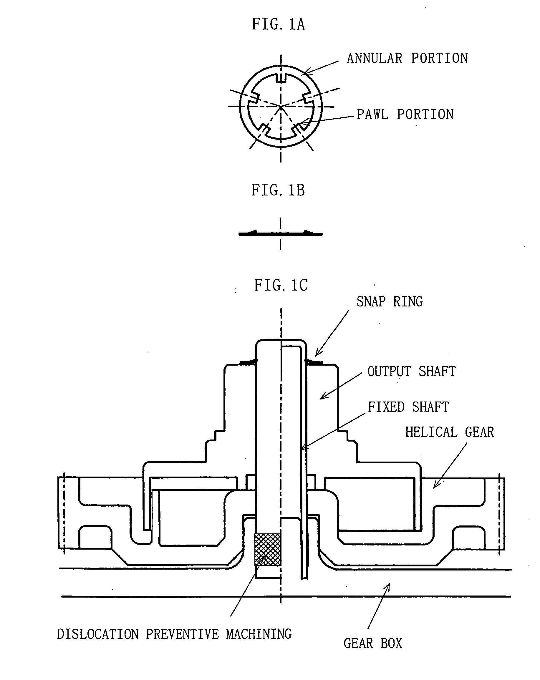 Gear unit of small motor