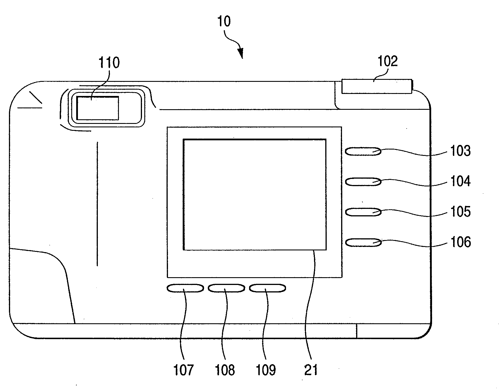 Digital Camera Having Input Devices and a Display Capable of Displaying a Plurality of Set Information Items