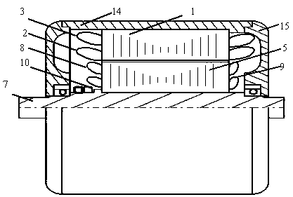 Excitation integrated type brushless synchronous motor