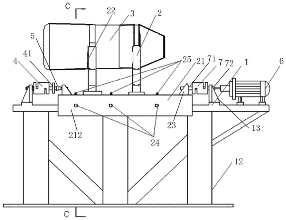 Engine test bench, engine thrust test system and test method