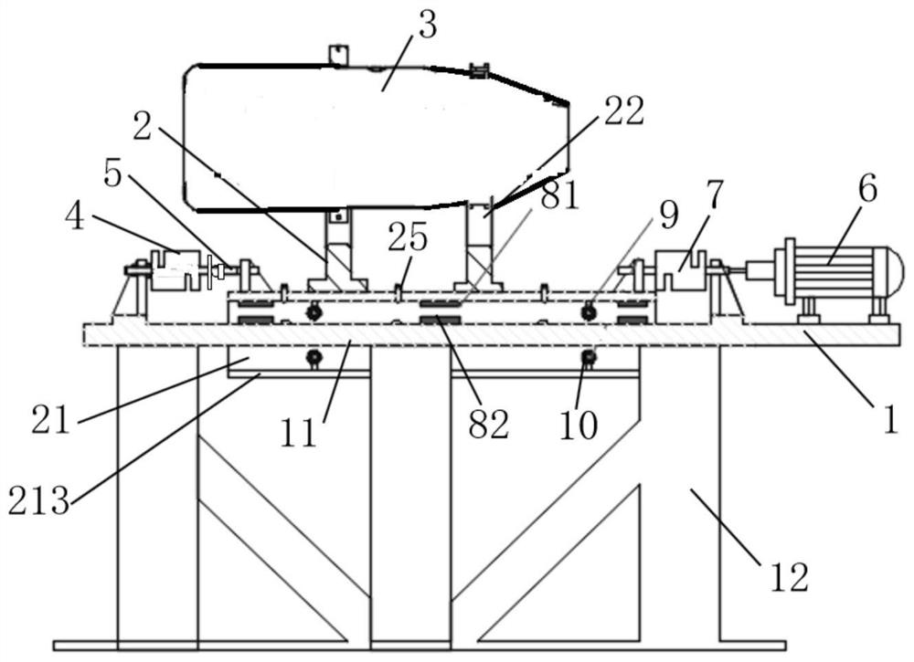 Engine test bench, engine thrust test system and test method