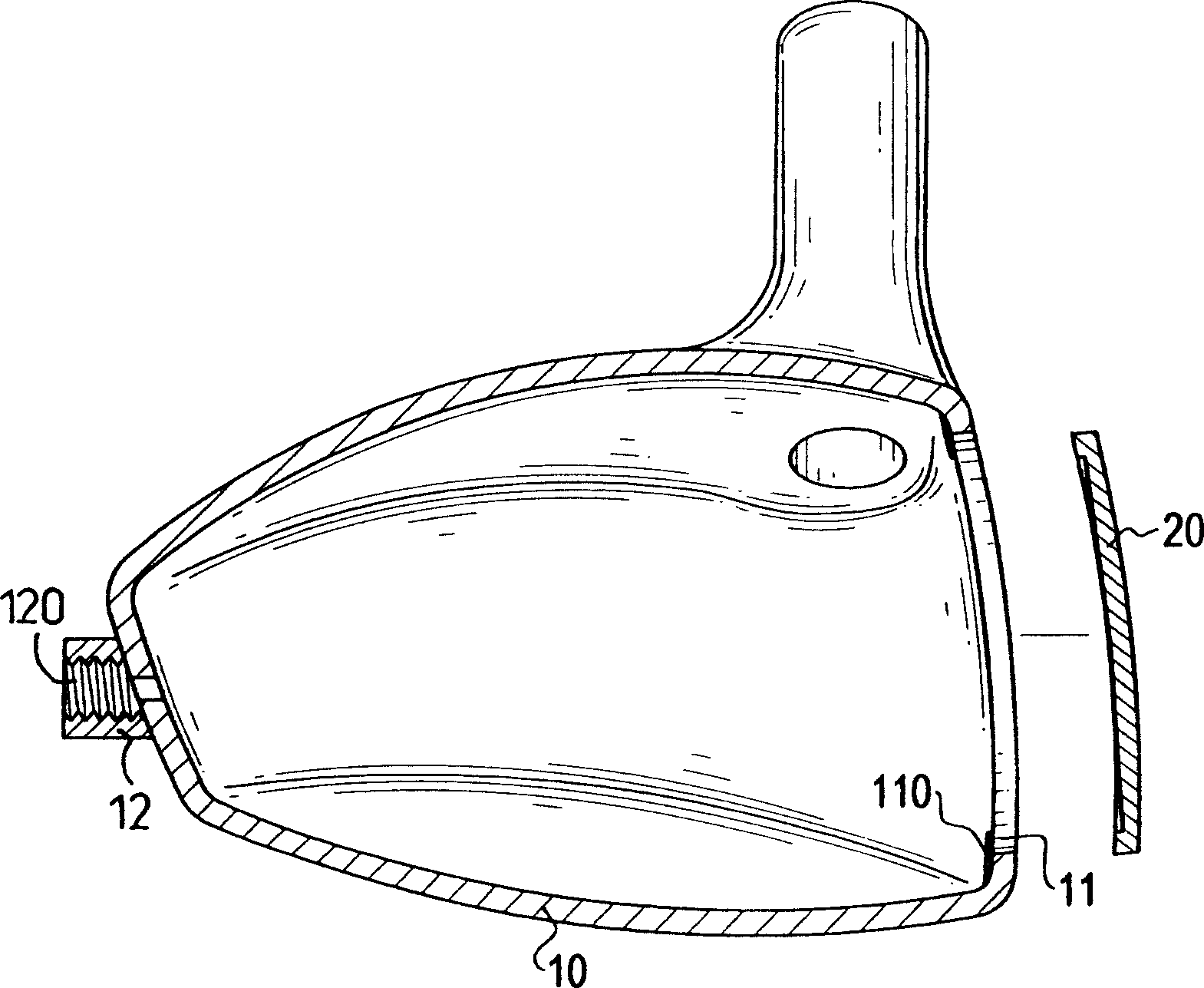 Golf head and connecting method of its surface plate