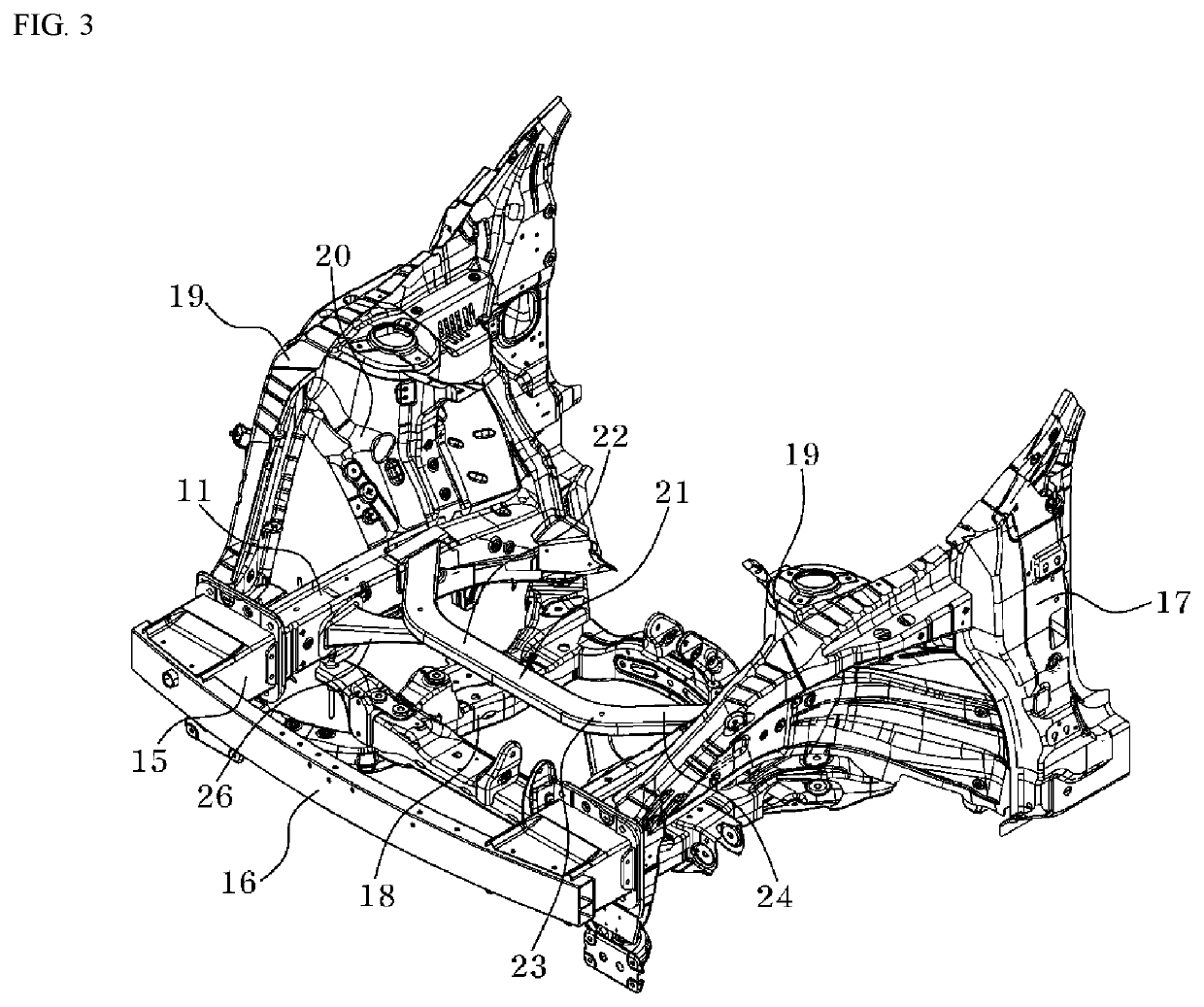 Front vehicle body reinforcing structure