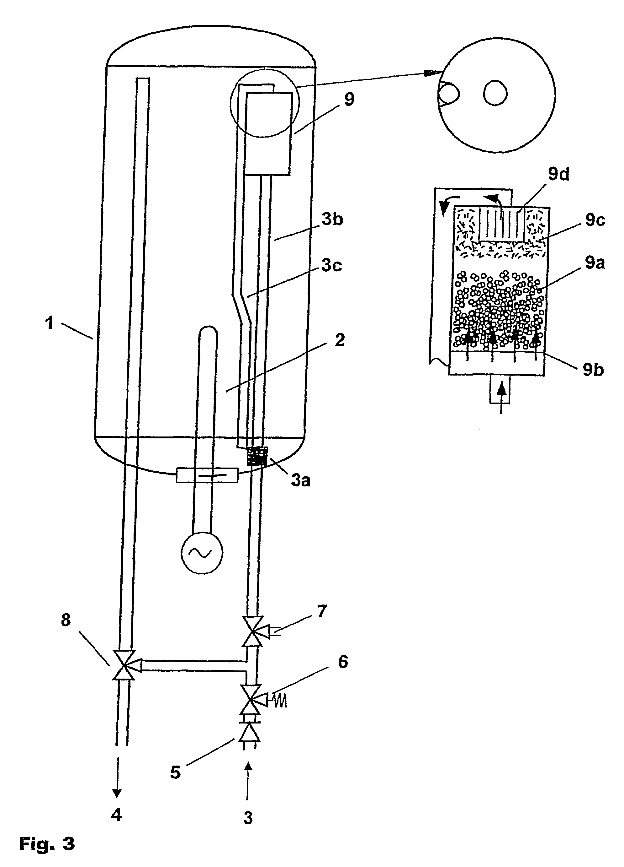 Device for chemically/physically treating drinking water