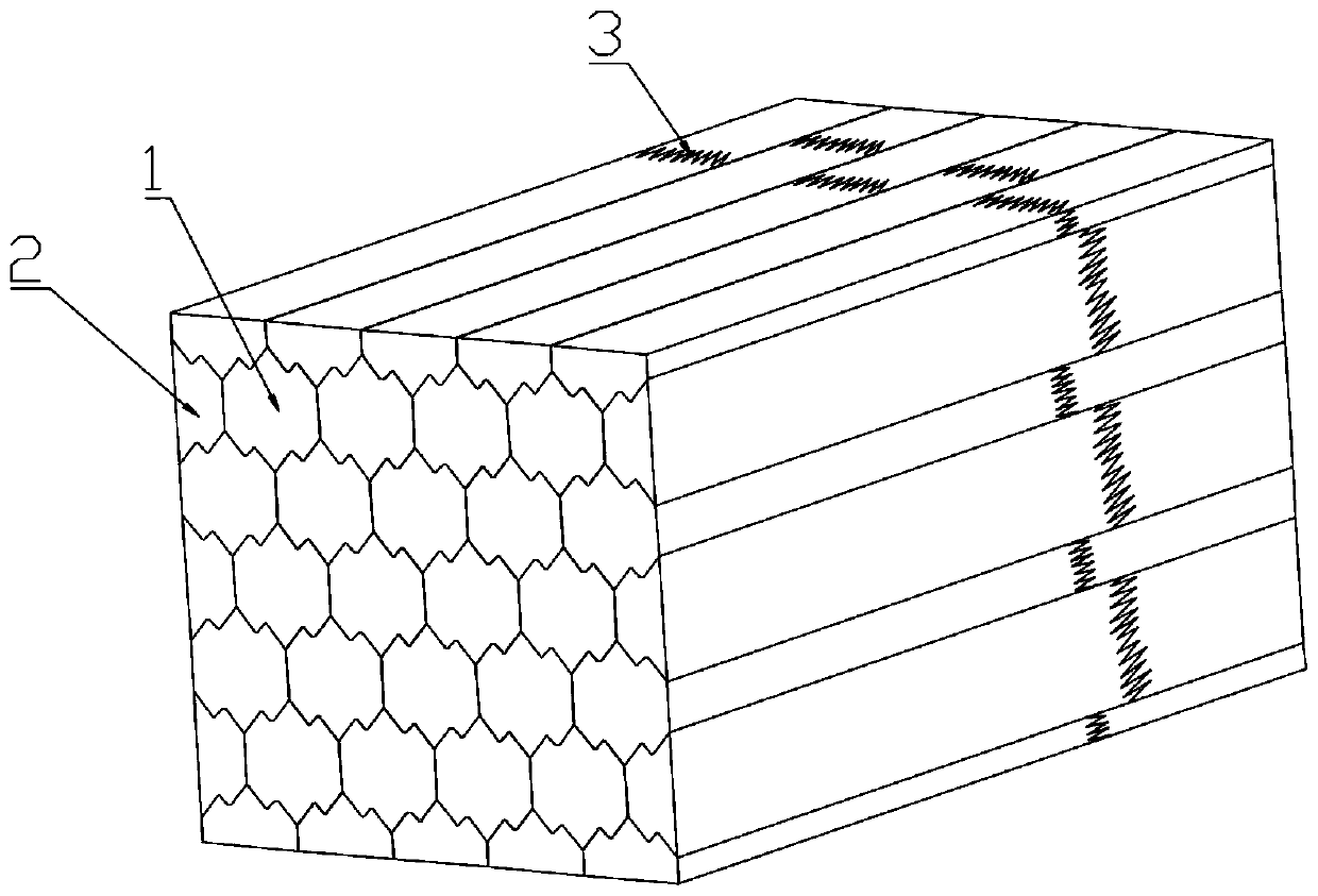 Large-section laminated wood manufactured from undersized logs and manufacturing method thereof