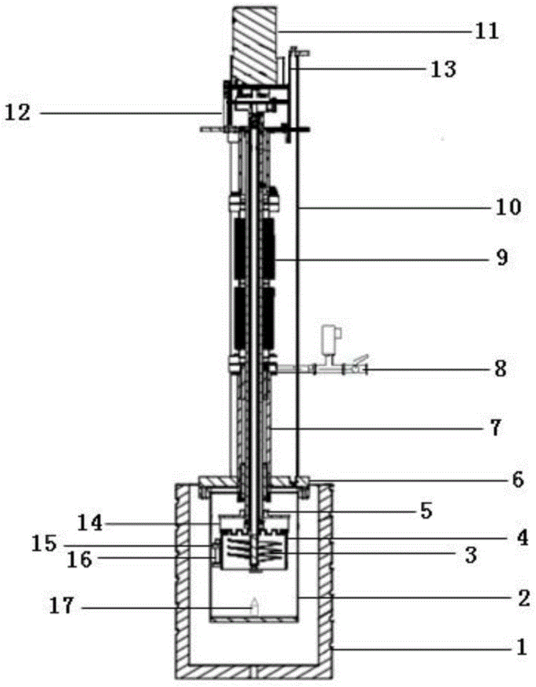 A sample axial erosion corrosion test device and method